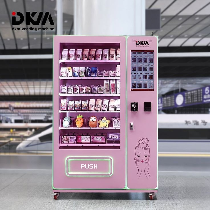 Beauty vending machine installed in an airport terminal